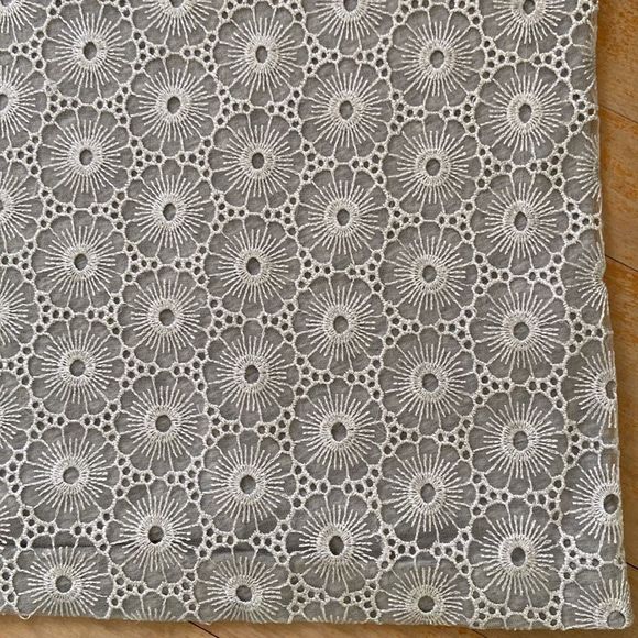 J. CREW Floral Metallic Lace Overlay T-Shirt - Picture 4 of 9